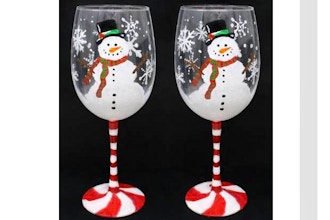 Paint Nite: Happy Snowman Wine Glasses
